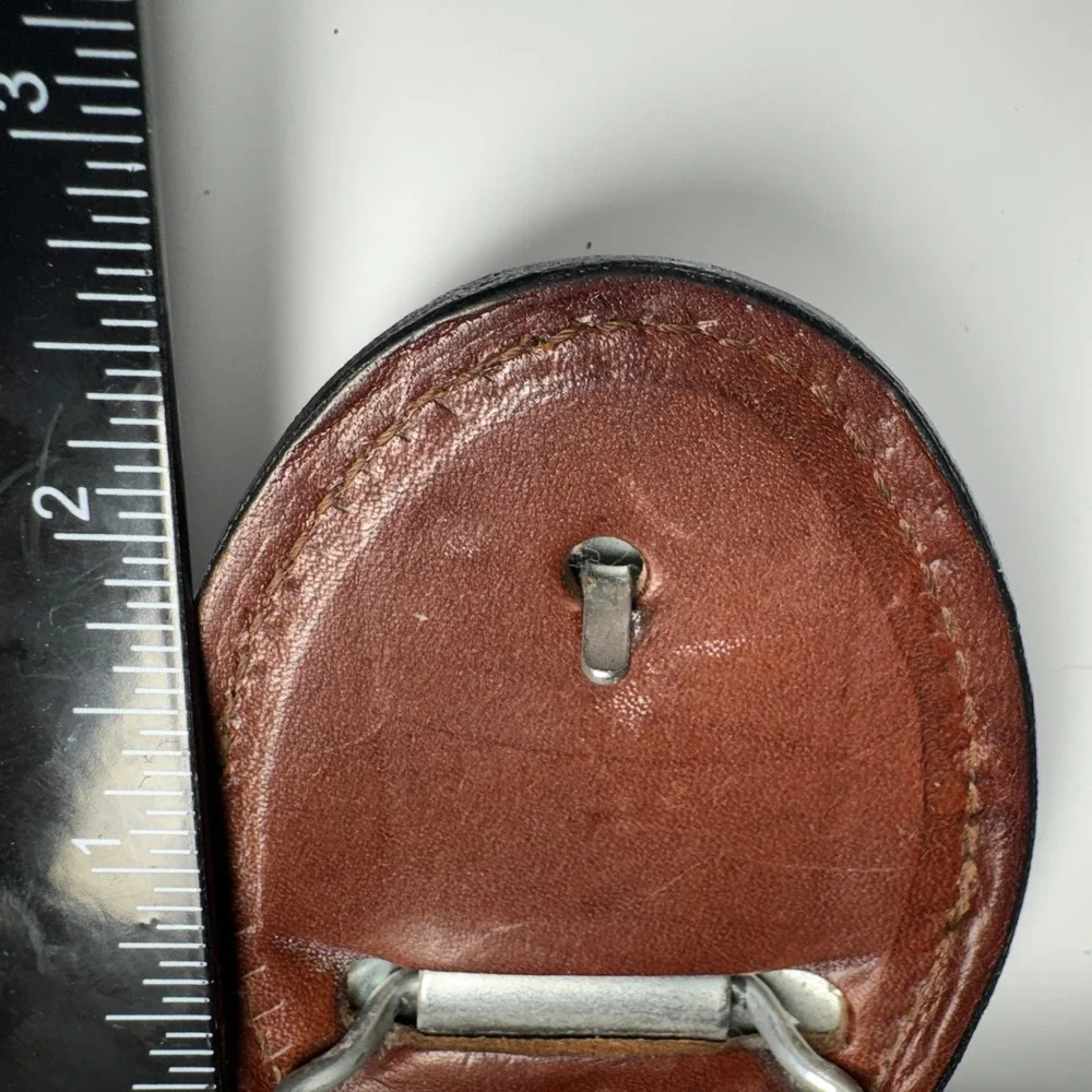Vintage Leather Belt‎ Buckle Brown Embossed Eagle Talon Western Style